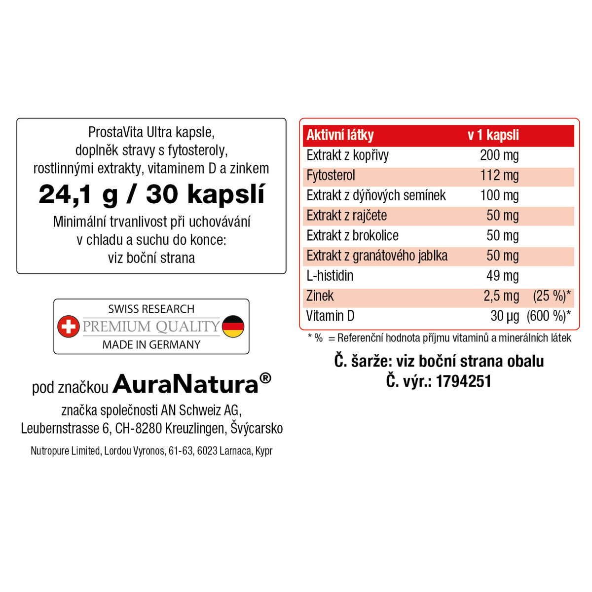 Obrázek produktu z ProstaVita Ultra