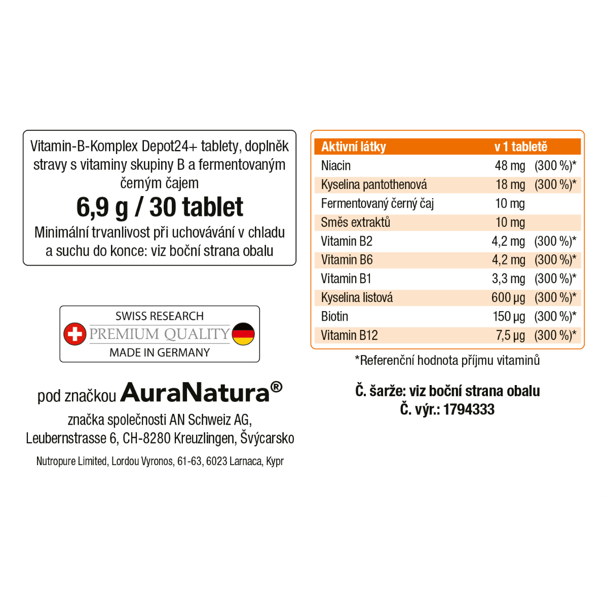 Obrázek produktu z Vitamin-B-Komplex Depot24+