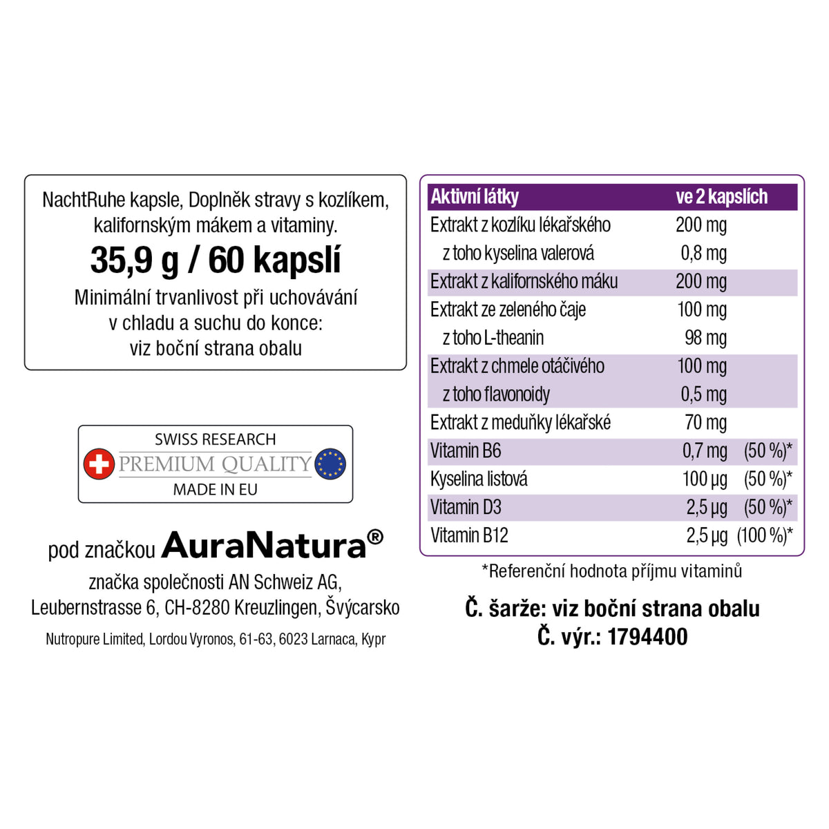 Obrázek produktu z Nacht Ruhe