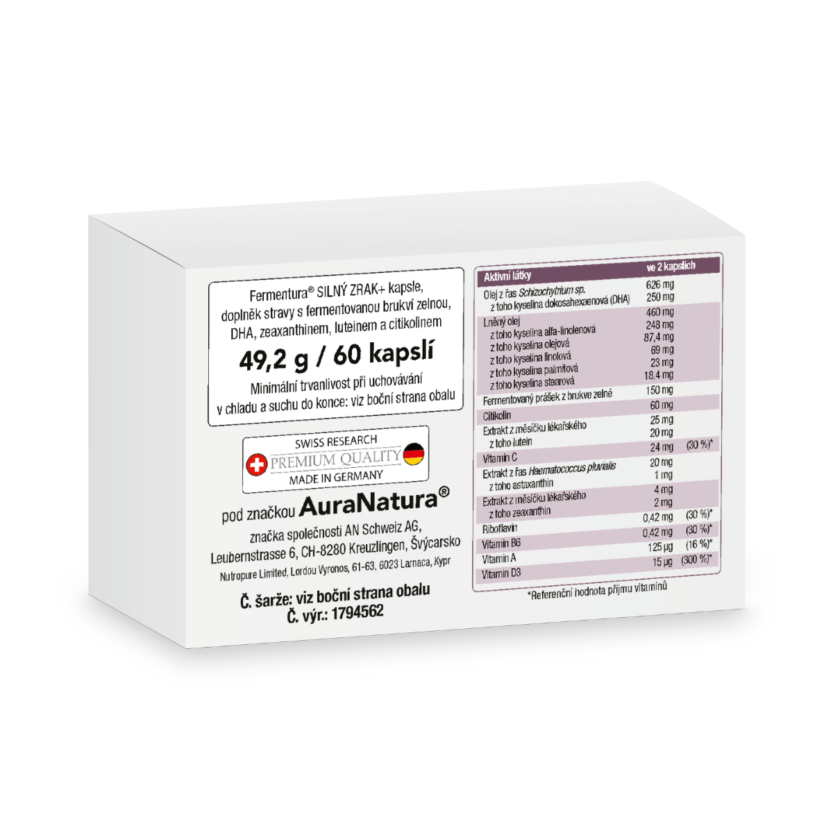 Obrázek produktu z Fermentura® Silný Zrak+