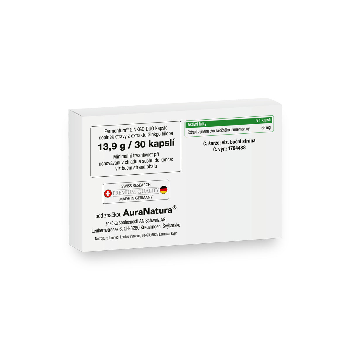 Obrázek produktu z Fermentura&reg; Ginkgo Duo