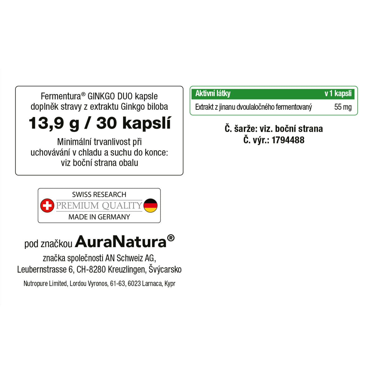 Obrázek produktu z Fermentura&reg; Ginkgo Duo